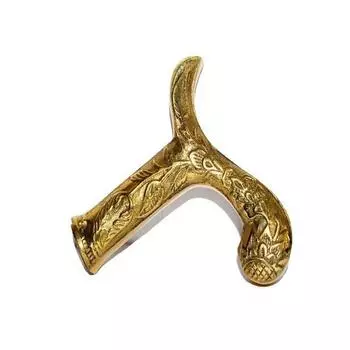 Викторианская дизайнерская латунная ручка Т-образной формы для трости с латунным запасным винтом