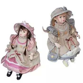 Викторианская фарфоровая кукла Принцесса Реборн Кукла в платье Сельский дом Декоративная керамическая кукла Праздничный декор стола для вечеринки серый