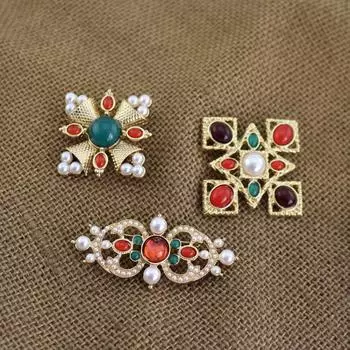 Викторианский антикварный выгравированный крест рубин барокко винтажная брошь брошь