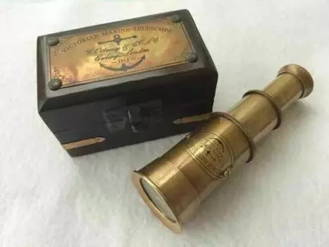 Викторианский латунный телескоп с деревянным корпусом Морская подзорная труба M аэро