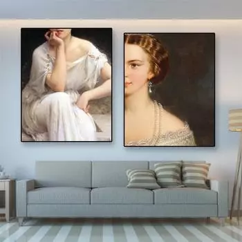 Викторианский постер с принцессой, женщина, измененный античный портрет, художественные принты, винтажное искусство, Бриджертон, женщина, холст, картина, украшение на стену 21cm30cm NoFrame