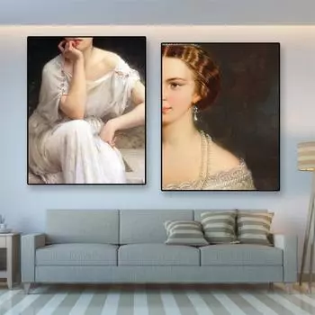 Викторианский постер с принцессой, женщина, измененный античный портрет, художественные принты, винтажное искусство, Бриджертон, женщина, холст, картина, украшение на стену 21cm30cm NoFrame