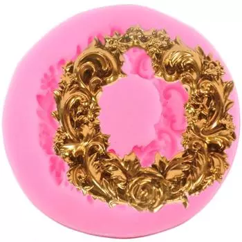 Викторианский венок с бантом, силиконовая форма, инструменты для украшения свадебного торта, рельефная рамка, границы для торта, формы для помадки, формы для шоколадных конфет, смолы