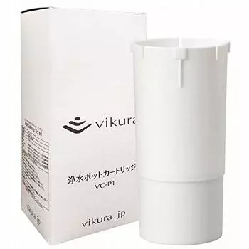 Vikura Water Purification Pot Cartridge x 2 Set (Vikura) [VC-P1] [Water Purifier] [Zenken]