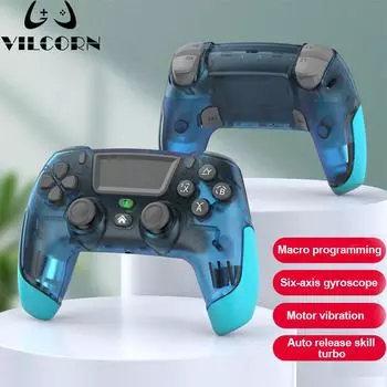 VILCORN Bluetooth-совместимый игровой контроллер для PS4 Slim Pro с вибрацией, 6-осевой датчик движения, джойстик, беспроводной геймпад