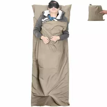 VILISUN Внутренний спальный мешок для путешествий из хлопка для изоляции Легкий внутренний спальный мешок Компактный и мягкий для предотвращения стихийных бедствий Спать в племени