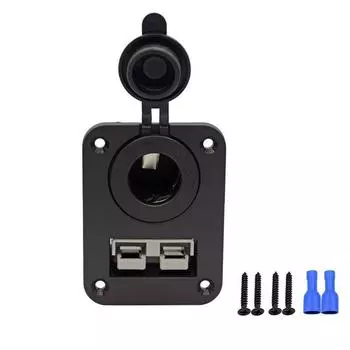 Вилка 50А Гнездо прикуривателя Зарядное устройство Врезное монтажное Углубленная пластина для вилки Anderson Караван Кемпер Лодка Грузовик