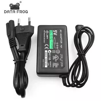 Вилка DATA FROG 5 В, домашний адаптер переменного тока, настенное зарядное устройство, блок питания для PSP1000/2000/3000, портативный зарядный кабель, шнур для Sony PSP