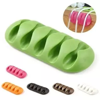 Вилка Держатель для провода Гнездо Крючок Зажим для кабеля Шнуры питания USB Сортировка Электроника Аксессуары Домашний офис Органайзер для стола Поставка белый