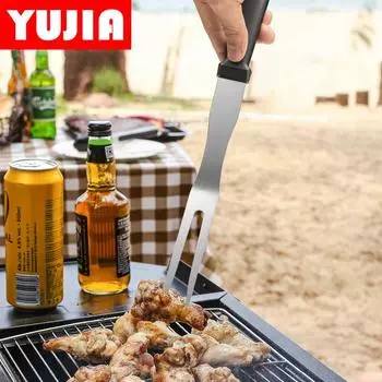 Вилка для барбекю из свинины из нержавеющей стали, портативные инструменты, вилка для барбекю на открытом воздухе, барбекю