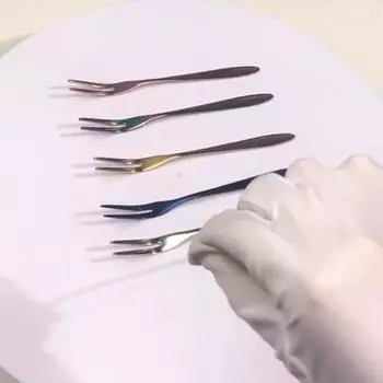 Вилка для фруктов из нержавеющей стали 304, 6 шт., мини-набор для еды серебряный