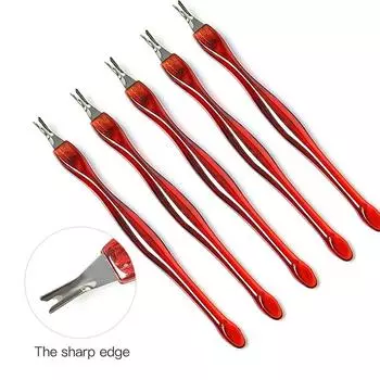 Вилка для кутикулы, средство для удаления омертвевшей кожи, инструменты для ухода за ногтями из нержавеющей стали, педикюра