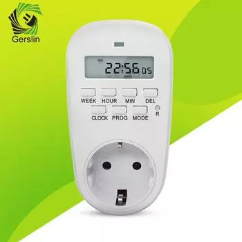 Вилка европейского стандарта, умный электронный цифровой контроллер времени, таймер, розетка 1Pc