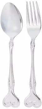 Вилка и ложка Kingdom Hearts Heart Silver