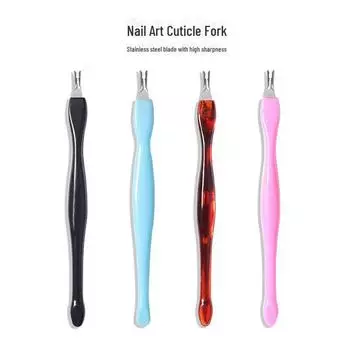 Вилка и толкатель для удаления омертвевшей кожи из нержавеющей стали, отшелушивающий инструмент в нескольких цветах