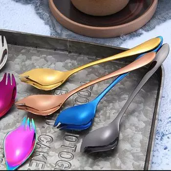 Вилка из нержавеющей стали 304, ложка с длинной ручкой, зеркальная полировка, мыть в посудомоечной машине, безопасно, десерт, торт, суп, совок для салата, кухонная утварь, столовые приборы, столовые приборы серебряный