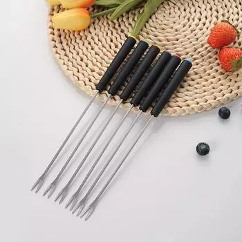 Вилка из нержавеющей стали для шоколада, сыра, вилки для горячих блюд, торта, фруктов, десерта, набор вилок для фондю, барбекю, мяса, шампура, кухонные принадлежности