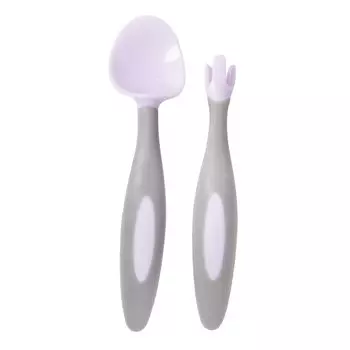 Вилки и ложки для детей, находящихся под наблюдением врача, пригодны для мытья в посудомоечной машине, настоящие детские принадлежности Boysenberry b.box, для терапевтов, для правшей/левшей. boysenberry