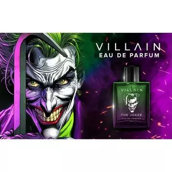 VILLAIN The Joker Limited Edition Парфюмированная вода для мужчин |100мл| Премиум духи| Древесно-цитрусовый мужской аромат| Уникальный подарок для поклонников Джокера