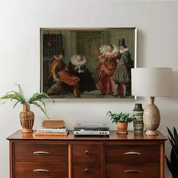 Виллем Питерссон Buytewech Выставка Музей Плакат Ухаживание Искусство Картина Маслом Украшения Наклейка На Стену 21cm30cm NoFrame