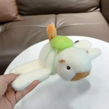 Виляющий хвост плюшевая кукла браслет для пощечины имитация капибары плюшевый браслет для запястья домашний декор розовый