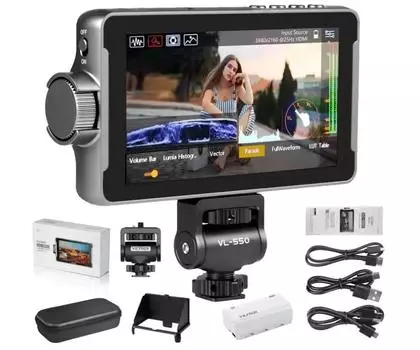 VILTROX DC-550 Pro 5,5-дюймовый сенсорный экран 1200 нит портативный профессиональный режиссерский монитор HD 4K для видеоблогов