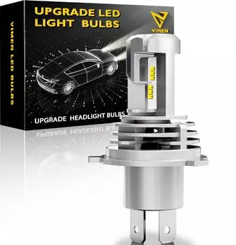 VIMEN Светодиодная фара для автомобилей, H4, Совместима с техосмотром, Встроенная светодиодная лампа H4, H4 Fan (1 pc)