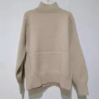 Vinatge водолазка женский свободный повседневный пуловер женский кашемировый свитер осень-зима повседневный джемпер топы 23524 S дубильная кора