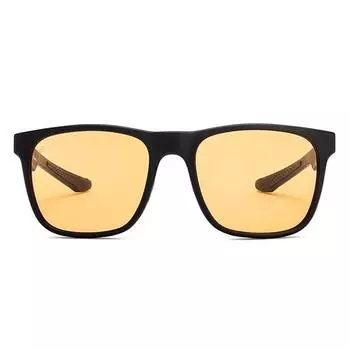 Vincent Chase от Lenskart | Черно-желтая квадратная оправа с полной оправой | ОЧКИ ДЛЯ НОЧНОГО ВОЖДЕНИЯ | Фирменная новинка | 100% защита от УФ-излучения | Для мужчин и женщин | VC S14461