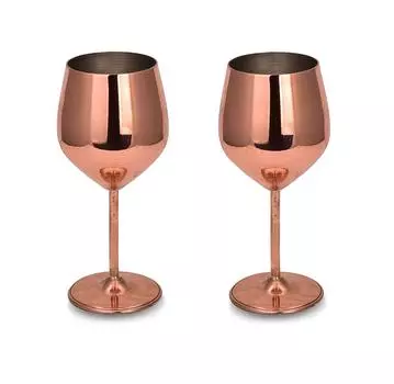 Vine Gall Медный бокал для вина 500 мл Набор из 2 бокалов для вина Бокал для вина Оловянное стекло Средневековое стекло Викканское стекло