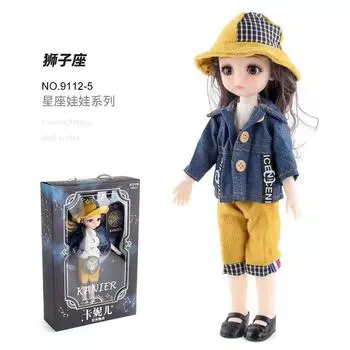 Виниловая кукла «Двенадцать созвездий», игрушка для девочки, 13 подвижных суставов, переодевание, кукла-принцесса Лев, большая подарочная коробка