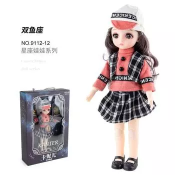 Виниловая кукла Созвездие Девочка Игрушка 13 Шарнирная Кукла для Переодевания Кукла Рыбы Принцесса Большая Подарочная Коробка