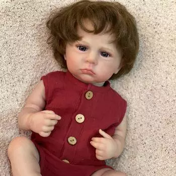 Виниловая кукла в полный рост для девочки 45 см, окрашенная в реалистичную реалистичную куколку Reborn Baby
