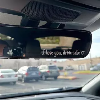 Виниловая наклейка I Love You Driving Safe Mirror для зеркал заднего вида, окон, автомобильного интерьера, украшения, аксессуары L1C4