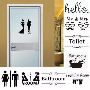 Виниловая наклейка на стену, настенная художественная наклейка, креативный домашний декор, съемная наклейка для ванной комнаты чёрный