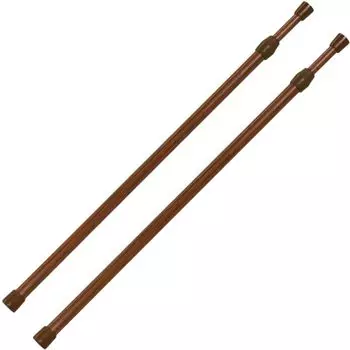 Виниловая натяжная телескопическая весовая труба для штор в помещении, штанга для шкафа, штанга, шест, грузоподъемность 2-5 кг, диаметр 1,3 см, направляющая, (Под дерево, 60-110см, Диаметр 1.2см,