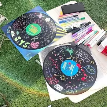 Виниловая пластинка для самостоятельной росписи, подарки ручной работы на день рождения, годовщину свадьбы, выпускной, ретро-украшение рабочего стола, реквизит для фотосъемки