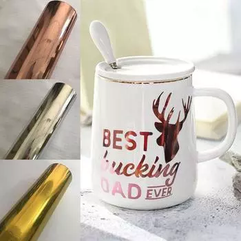 Виниловая пленка самоклеящаяся глянцевая металлическая ручная работа DIY чашка украшение дома однотонная ПВХ пленка 30cm*25cm