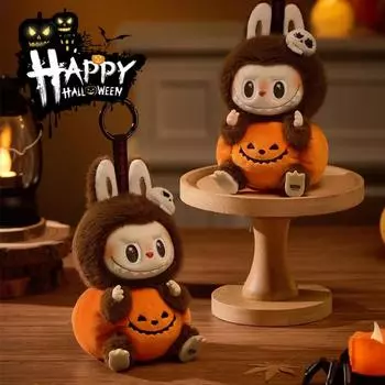Виниловая плюшевая кукла Lababu Halloween Pumpkin Monster Carnival Labubu, настольное украшение, подарки