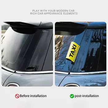 Виниловая поддельная бирка такси, автомобильная наклейка, желтая внешняя наклейка на автомобиль, подвеска для тюнинга велосипеда, мотоцикла, окна, лобового стекла, украшения для автомобиля