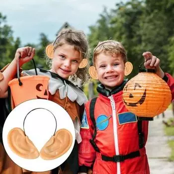 Виниловая повязка на голову с большими ушками, противоскользящая повязка для волос с гигантскими ушками животных, головной убор с петлей, детские аксессуары для выступлений на сцене, реквизит, кляп, подарок