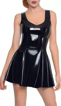 Виниловое платье Курт Черное платье XXL прозрачный