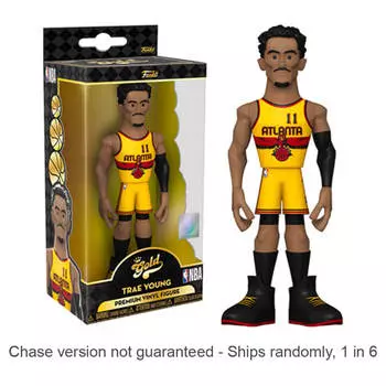 Виниловые 5-дюймовые виниловые золотые чехлы NBA Trae Young Alt Uni поставляются 1 из 6