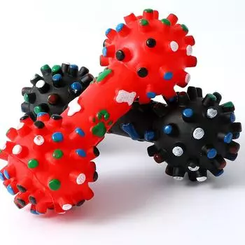 Виниловые гантели с большими шипами 16,5 см Pipi Tao кость для жевания для домашних собак, чистка зубов, игрушка для дрессировки собак