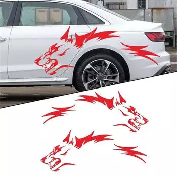 Виниловые наклейки, наклейки 180*71 см, автомобильные наклейки, волк-койот