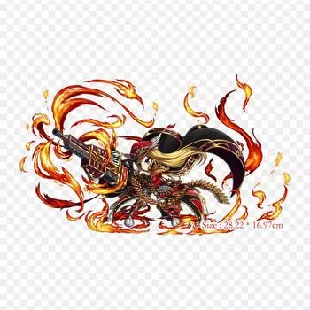 Виниловые нашивки Brave Frontier Bestie Brave Frontier с термопереносной печатью, наклейки для одежды, аппликации «сделай сам», моющиеся нашивки