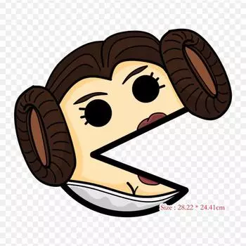 Виниловые нашивки с изображением принцессы Леи, термопереносная печать, наклейки для одежды, аппликации «сделай сам», моющиеся нашивки