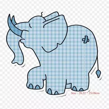 Виниловые нашивки с изображением слона, термопереносная печать, наклейки для одежды, аппликации «сделай сам», моющиеся нашивки