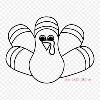 Виниловые нашивки с клювом, мясом индейки, термопереносная печать, наклейки для одежды, аппликации «сделай сам», моющиеся нашивки