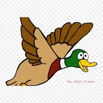 Виниловые нашивки с мультяшной уткой, летающей уткой, кряквой, термопереносной печатью, наклейка для одежды, аппликации «сделай сам», моющиеся нашивки